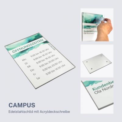 Türschild Campus Din A4 Edelstahl Schilder